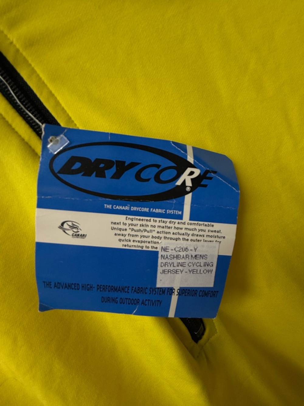 Unisex Lightweight Yellow Quarter-Zip Shirt Bicycling (Nashbar) - Picture 5 of 7